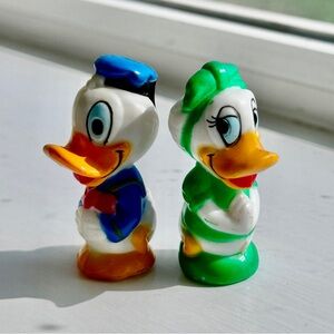 Donald and Daisy Duck Vintage Disneyland Playmates Train Set Figures set of 2